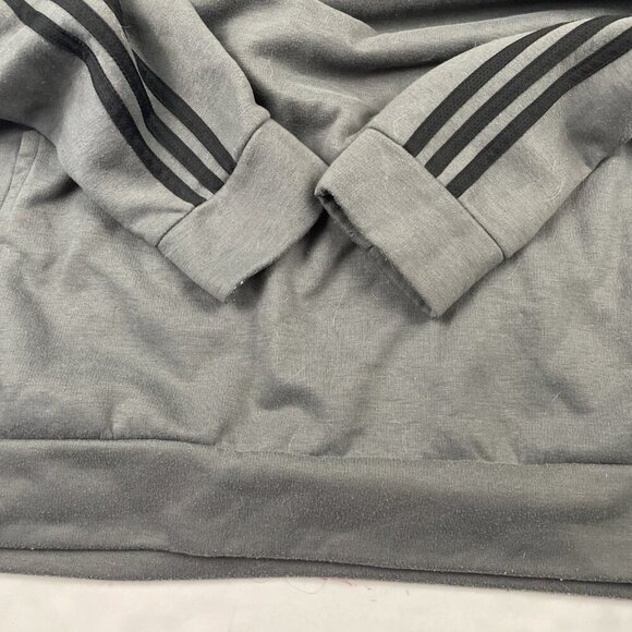 Adidas Hoodie Sweatshirt Men’s XL Prime Green Black Stripes Logo Polyester - Picture 9 of 9